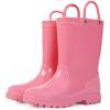 imageK KomForme Kids Girls ampamp Boys Rain Boots with Easyon Handles Waterproof OutdoorsPink