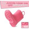 imageK KomForme Kids Girls ampamp Boys Rain Boots with Easyon Handles Waterproof OutdoorsPink