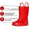 imageK KomForme Kids Girls ampamp Boys Rain Boots with Easyon Handles Waterproof OutdoorsRed