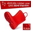 imageK KomForme Kids Girls ampamp Boys Rain Boots with Easyon Handles Waterproof OutdoorsRed