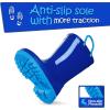 imageK KomForme Kids Girls ampamp Boys Rain Boots with Easyon Handles Waterproof OutdoorsRoyal Blue