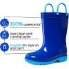imageK KomForme Kids Girls ampamp Boys Rain Boots with Easyon Handles Waterproof OutdoorsRoyal Blue