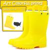 imageK KomForme Kids Girls ampamp Boys Rain Boots with Easyon Handles Waterproof OutdoorsYellow