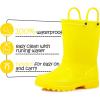 imageK KomForme Kids Girls ampamp Boys Rain Boots with Easyon Handles Waterproof OutdoorsYellow