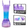 imageK KomForme Kids Rain Boots Waterproof Light up Boots with Easyon HandlesApurple Blue Gradient