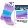 imageK KomForme Kids Rain Boots Waterproof Light up Boots with Easyon HandlesApurple Blue Gradient