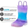 imageK KomForme Kids Rain Boots Waterproof Light up Boots with Easyon HandlesApurple Blue Gradient