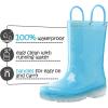 imageK KomForme Kids Rain Boots Waterproof Light up Boots with Easyon HandlesBlue Glitter