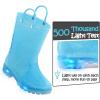 imageK KomForme Kids Rain Boots Waterproof Light up Boots with Easyon HandlesBlue Glitter
