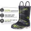 imageK KomForme Kids Rain Boots Waterproof Light up Boots with Easyon HandlesCamouflage