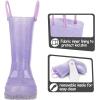 imageK KomForme Kids Rain Boots Waterproof Light up Boots with Easyon HandlesPurple Glitter