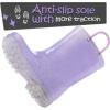 imageK KomForme Kids Rain Boots Waterproof Light up Boots with Easyon HandlesPurple Glitter