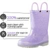 imageK KomForme Kids Rain Boots Waterproof Light up Boots with Easyon HandlesPurple Glitter