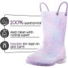 imageK KomForme Kids Rain Boots Waterproof Light up Boots with Easyon HandlesPurple Tie Dye