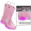 imageK KomForme Kids Rain Boots Waterproof Light up Boots with Easyon HandlesShiny Red