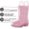 imageK KomForme Kids Rain Boots Waterproof Light up Boots with Easyon HandlesShiny Red