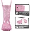 imageK KomForme Kids Rain Boots Waterproof Light up Boots with Easyon HandlesShiny Red