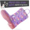imageK KomForme Kids Rain Boots Waterproof Light up Boots with Easyon HandlesUnicorn Glitter