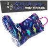 imageK KomForme Toddler Light Up Rain Boots Patterns and Glitter Rain Boots for Girls Boys with HandlesBlack dinosaur1