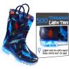 imageK KomForme Toddler Light Up Rain Boots Patterns and Glitter Rain Boots for Girls Boys with HandlesShark12