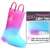 imageK KomForme Toddler Light Up Rain Boots for Girls Boys Waterproof Rain Boots with Handles OutdoorsBlue Pink Unicorn