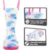imageK KomForme Toddler Light Up Rain Boots for Girls Boys Waterproof Rain Boots with Handles OutdoorsButterfly