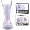 imageK KomForme Toddler Light Up Rain Boots for Girls Boys Waterproof Rain Boots with Handles OutdoorsStarry Sky Gradient