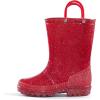 imageK KomForme Girls Rain BootsKids Glitter Waterproof Boots with Easyon HandlesRed