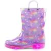 imageK KomForme Kids Rain Boots Waterproof Light up Boots with Easyon HandlesUnicorn Glitter