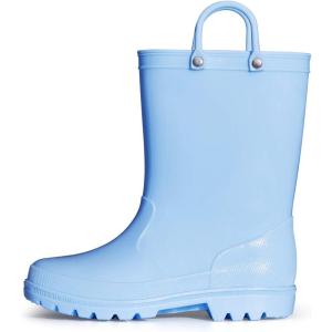 imageK KomForme Kids Girls ampamp Boys Rain Boots with Easyon Handles Waterproof OutdoorsBlue