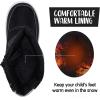 imageK KomForme Boys Girls Snow Boots Waterproof Winter Outdoor BootsToddlerLittle KidBig KidBlack