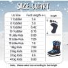 imageK KomForme Boys Girls Snow Boots Waterproof Winter Outdoor BootsToddlerLittle KidBig KidBlackBlue