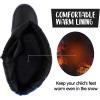 imageK KomForme Boys Girls Snow Boots Waterproof Winter Outdoor BootsToddlerLittle KidBig KidBlackn