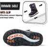 imageK KomForme Boys Girls Snow Boots Waterproof Winter Outdoor BootsToddlerLittle KidBig KidPink Heart