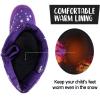 imageK KomForme Boys Girls Snow Boots Waterproof Winter Outdoor BootsToddlerLittle KidBig KidPurple Star