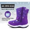 imageK KomForme Boys Girls Snow Boots Waterproof Winter Outdoor BootsToddlerLittle KidBig KidPurple Star
