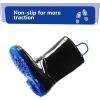 imageK KomForme Girls Boys Rain Boots Waterproof with Easy on Handles for ToddlerLittle KidBig KidBlackblue