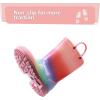 imageK KomForme Girls Boys Rain Boots Waterproof with Easy on Handles for ToddlerLittle KidBig KidColorful