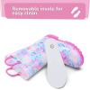 imageK KomForme Girls Boys Rain Boots Waterproof with Easy on Handles for ToddlerLittle KidBig KidColorful Halo