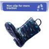 imageK KomForme Girls Boys Rain Boots Waterproof with Easy on Handles for ToddlerLittle KidBig KidShark