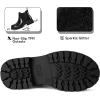 imageK KomForme Girls Glitter Ankle Boots Side Zipper Chelsea Booties Lug Sole ToddlerLittle KidsBig KidsBlack