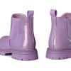 imageK KomForme Girls Glitter Ankle Boots Side Zipper Chelsea Booties Lug Sole ToddlerLittle KidsBig KidsLight Purple
