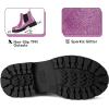 imageK KomForme Girls Glitter Ankle Boots Side Zipper Chelsea Booties Lug Sole ToddlerLittle KidsBig KidsPurple