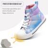 imageK KomForme Kids Sneakers for Boys and Girls Toddler Canvas High Top Walking Causal Shoes with ZipperColor Gradient
