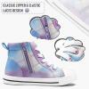 imageK KomForme Kids Sneakers for Boys and Girls Toddler Canvas High Top Walking Causal Shoes with ZipperColor Gradient