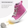 imageK KomForme Kids Sneakers for Boys and Girls Toddler Canvas High Top Walking Causal Shoes with ZipperPink