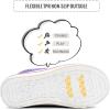 imageK KomForme Kids Sneakers for Boys and Girls Toddler Canvas High Top Walking Causal Shoes with ZipperPurple