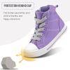 imageK KomForme Kids Sneakers for Boys and Girls Toddler Canvas High Top Walking Causal Shoes with ZipperPurple