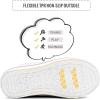 imageK KomForme Kids Sneakers for Boys and Girls Toddler Canvas High Top Walking Causal Shoes with ZipperWhite Glitter