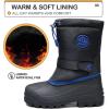 imageK KomForme Snow Boots for Boys ampamp Girls Warm Waterproof Slip Resistant Winter Shoes ToddlerLittle KidBig KidBlackblue